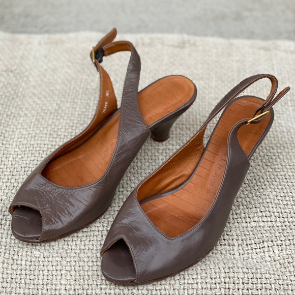 Chie Mihara open toe kitten heel pumps - Picture 4 of 13